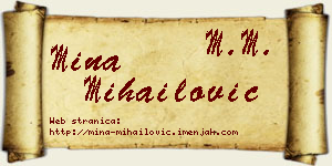 Mina Mihailović vizit kartica